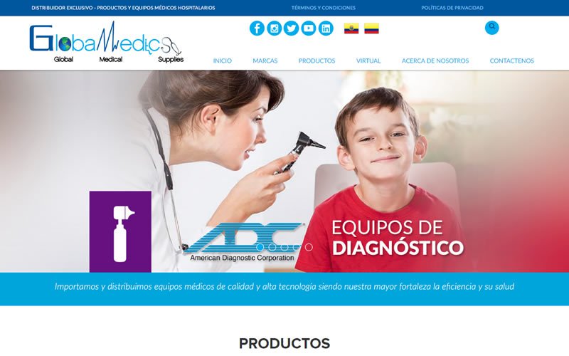 Catálogo Web Globamedics S.A. Distribuidor Exclusivo de Productos y Equipos Médicos Hospitalarios